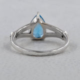 925 Sterling Silver Blue Topaz Rings