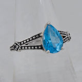 925 Sterling Silver Blue Topaz Rings