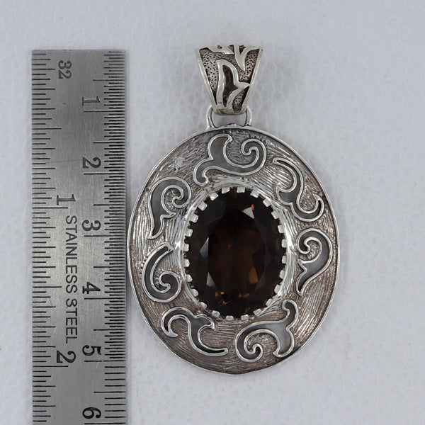 925 Silver Smoky Quartz Pendants