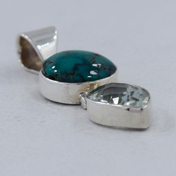 Tibetan Turquoise Silver Pendants