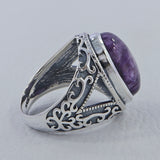 Rainbow Moonstone Silver Ring