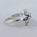 925 Sterling Silver Blue Topaz Silver Ring