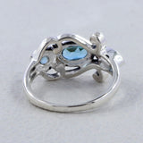 925 Sterling Silver Blue Topaz Silver Ring