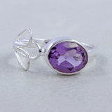 925 Sterling Silver Amethyst Ring