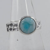 925 Sterling Silver Larimar Ring