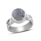 925 Sterling Silver Larimar Ring