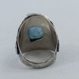 Natural Pink Rose Quartz Silver Ring