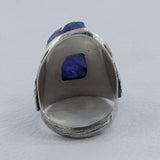 Natural Pink Rose Quartz Silver Ring