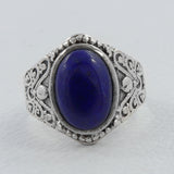 Natural Larimar Silver Rings