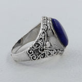 Natural Larimar Silver Rings