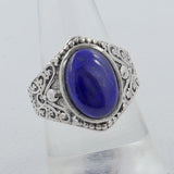 Natural Larimar Silver Rings