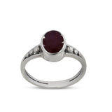 Natural Amethyst Silver Ring