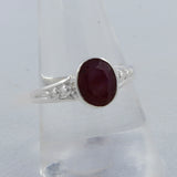 Natural Amethyst Silver Ring