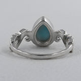 Natural Larimar Silver Designer Rings