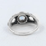 925 Silver Rainbow Moonstone Rings