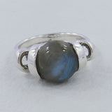 Natural Labradorite Silver Rings