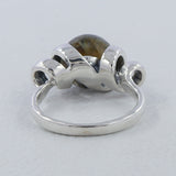 Natural Labradorite Silver Rings