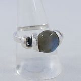 Natural Labradorite Silver Rings