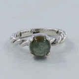 Rainbow Moonstone Silver Ring