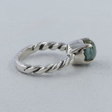 Rainbow Moonstone Silver Ring