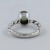 Rainbow Moonstone Silver Ring