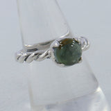 Rainbow Moonstone Silver Ring