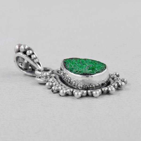 Green Uvarovite Silver Pendants