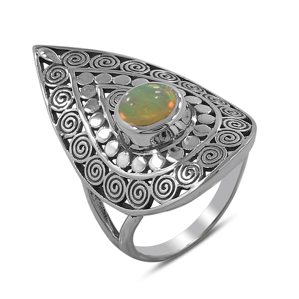 Ethiopian Opal 925 Silver Ring