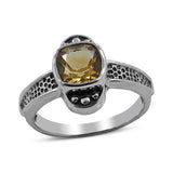 Natural Garnet Silver Ring