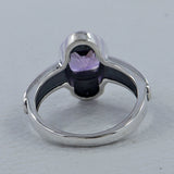 Natural Garnet Silver Ring