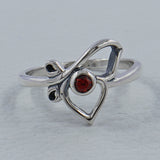 Natural Ruby Sterling Silver Ring