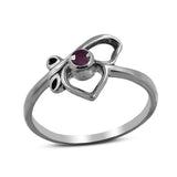 Natural Ruby Sterling Silver Ring