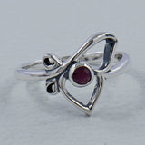 Natural Ruby Sterling Silver Ring