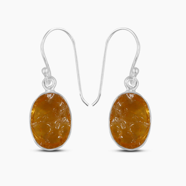 Citrine Silver Earrings