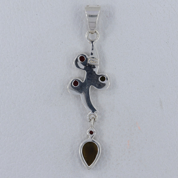 925 Silver Multi Tourmaline Pendants