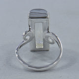 Rainbow Moonstone Silver Rings