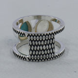 Rainbow Moonstone & Larimar Silver Rings