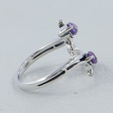 Iolite Cut Gemstone Silver Rings