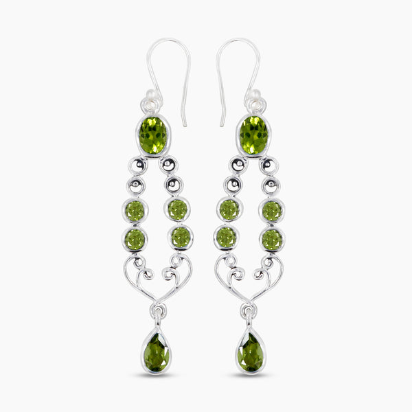 Peridot Silver Earrings