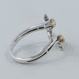 Iolite Cut Gemstone Silver Rings