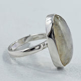 Rainbow Moonstone Silver Rings