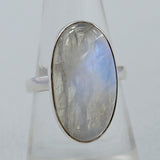 Rainbow Moonstone Silver Rings