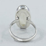 Rainbow Moonstone Silver Rings