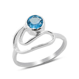 Natural Garnet Sterling Silver Ring