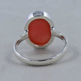 925 Silver Pink Opal Ring