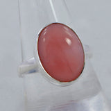 925 Silver Pink Opal Ring