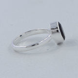 Natural Black Onyx Sterling Silver Rings