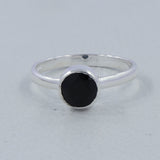 Natural Black Onyx Sterling Silver Rings