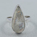 Rainbow Moonstone Silver Ring