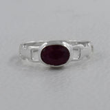 925 Sterling Silver Ruby Rings